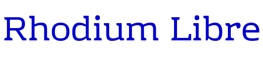Rhodium Libre шрифт